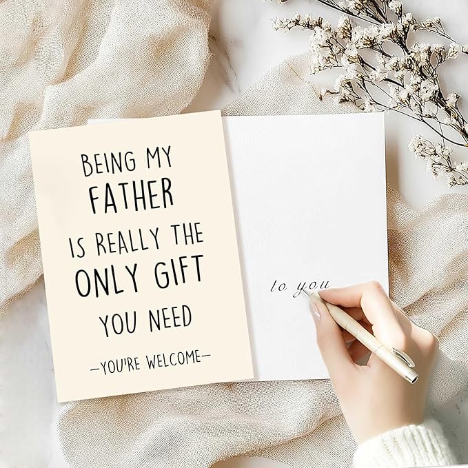 Funny Birthday Card for Dad, Humor Dad Birthday Card Gifts from Son Daughter Kids, Best Gifts for Dad Birthday, Happy Birthday Gifts for Father Papa Dad