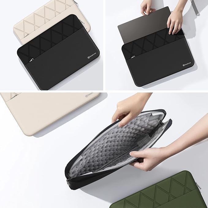 Smatree 13 inch Anti-Shock Laptop Sleeve Waterproof Protective Slim Cover Tailored for ASUS Zenbook Flip 13 OLED UX363/Zenbook S 13 OLED UX5304, ROG Flow X13 2023, 13 inch Laptop Bag, Black (E411)