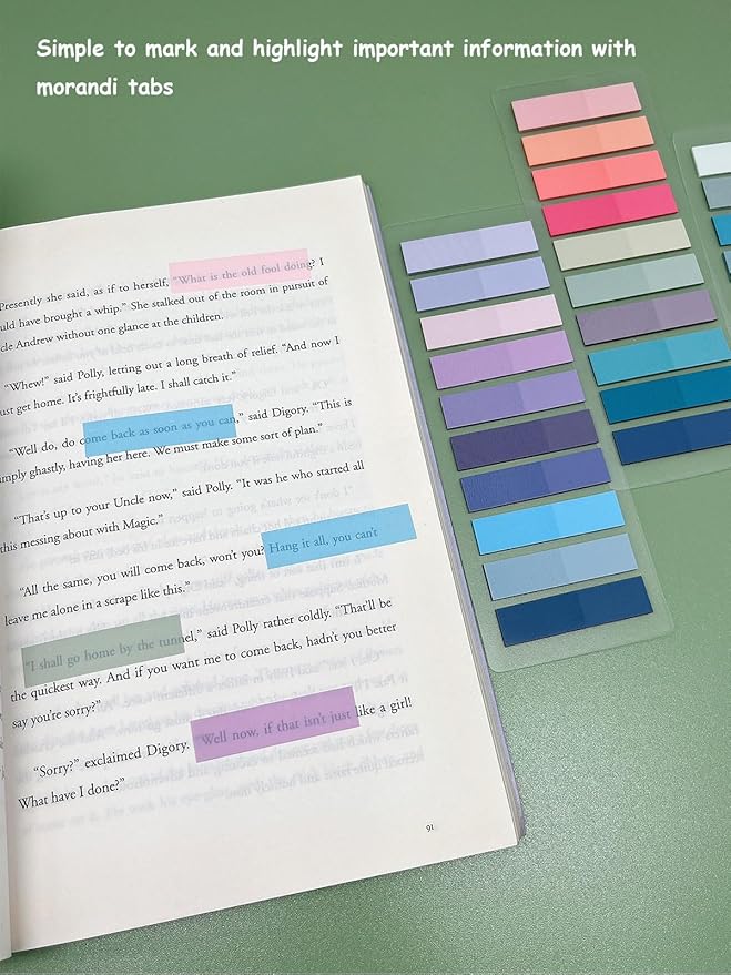4800pcs Book Annotation Tabs, Sticky Book Tabs for Annotating, Morandi Sticky Notes for Binder, Page Markers, Multi-Colored Writable and Repositionable Annotation Supplies