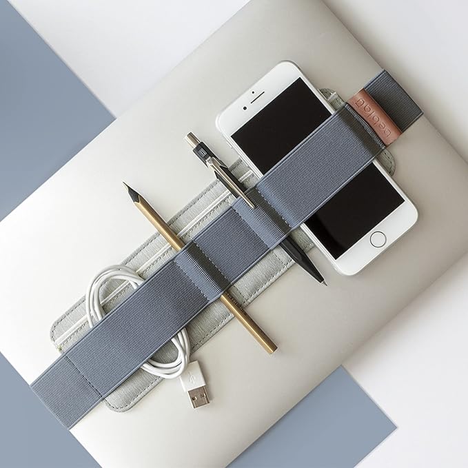 Beblau SLIM Portable TECH ORGANIZER attachable to laptop (Fits 13"-17") & notebook (A4) | Backpack insert & desk organizer. Office, Home & School | Working from Home Essentials | CHRISTMAS GIFT