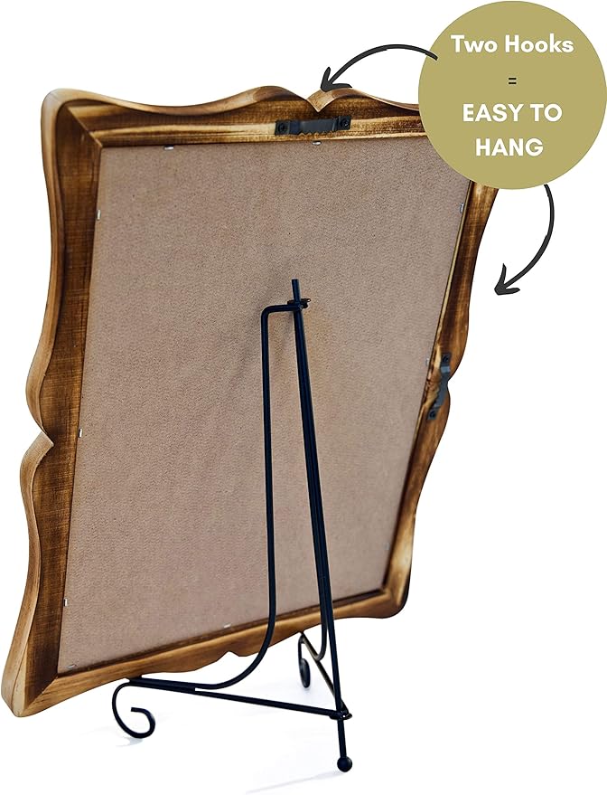 Tabletop Chalkboard Sign with Easel (11x13) + White Liquid Chalk Marker | Hanging or Freestanding Framed Chalkboard with Hand Crafted Sweetheart Frame - Multipurpose Small Chalkboard Sign