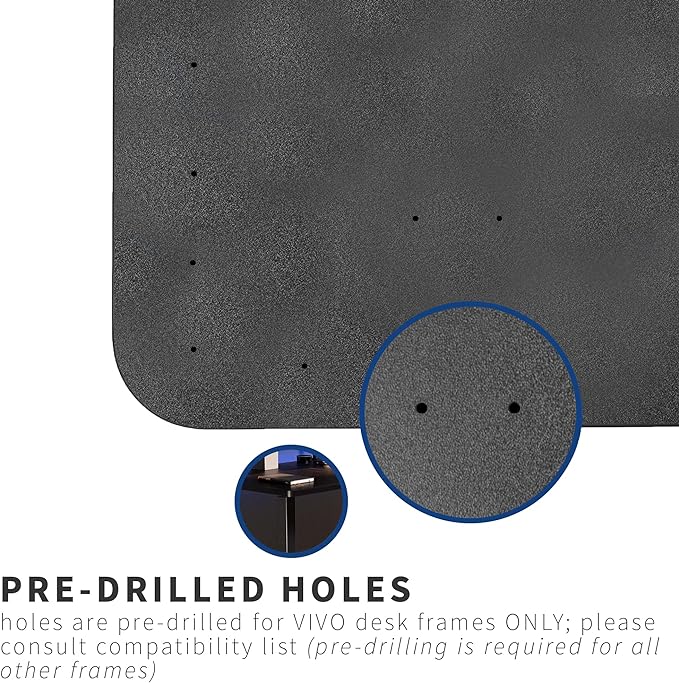 VIVO Universal 71 x 30 inch Solid One-Piece Table Top for Standard and Sit to Stand Height Adjustable Home and Office Desk Frames, Black, DESK-TOP71B