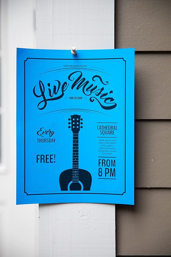 Neenah Astrobrights® Bright Color Paper, Letter Size Paper, 24 Lb, 30% Recycled, FSC Certified, Celestial Blue, Ream Of 500 Sheets