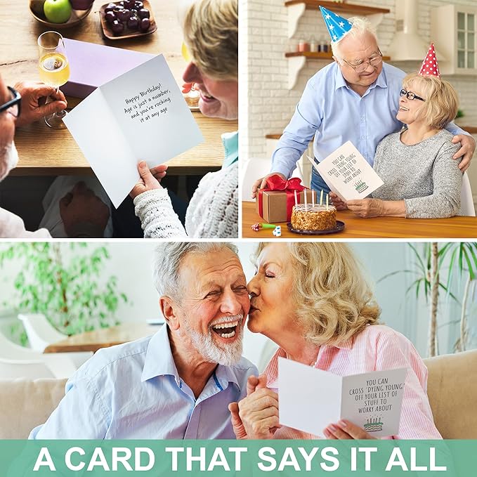 Funny Birthday Cards For Women or Men, Happy Birthday Card, Gift Card Birthday for Her or Him, Sister Brother, Wife Husband, Humorous Birthday Decorations, Idea Birthday Gifts for Best Friend