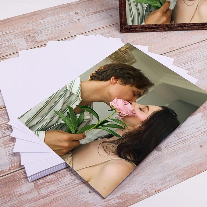 ZBEIVAN 8.5x11 Photo Paper, Glossy Printer Paper 100 Sheets, 8.5 x 11 Inkjet Printer Photo Paper for Dye Ink, 200 GSM