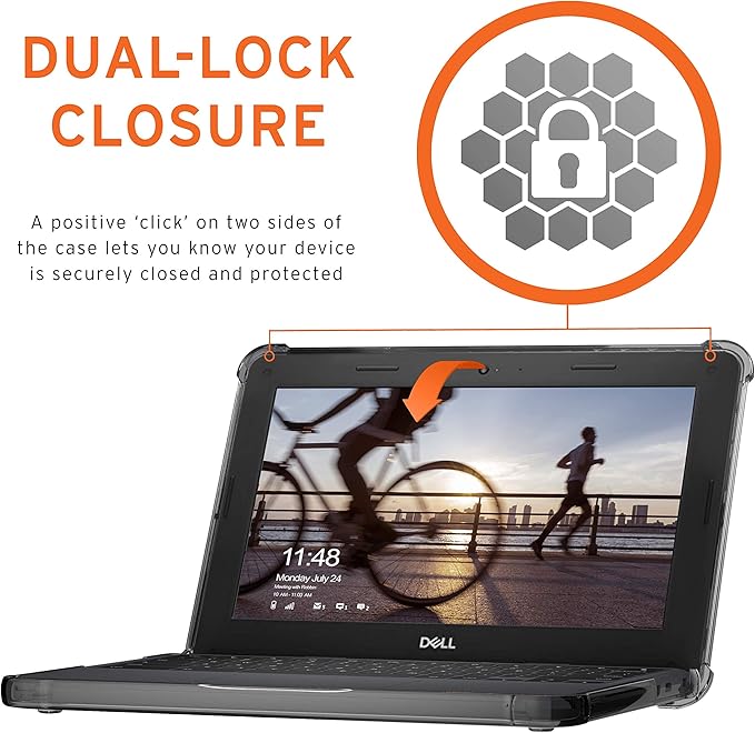 URBAN ARMOR GEAR UAG Compatible for Dell Chromebook 3100/3110 Case Plyo [Ice] Feather-Light Rugged Military Drop Tested Protective Laptop Cover