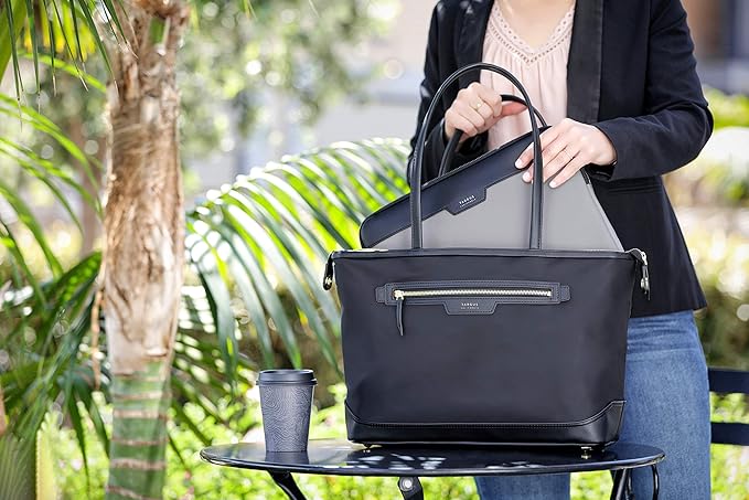 Targus Newport Modern Style Sleeve with Durable Water-Repellent Nylon, Back Zip Pocket Pouch, Protective Slipcase fits 11-12-Inch Laptop/Notebook, Gray (TSS100104GL)