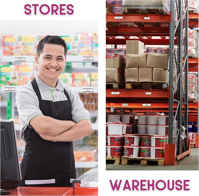 Availey 60 Pack Magnetic 'C' Channel Label Holders for Metal Racks and Shelves with Protective Films and Replacement Strips 4" x 0.75"