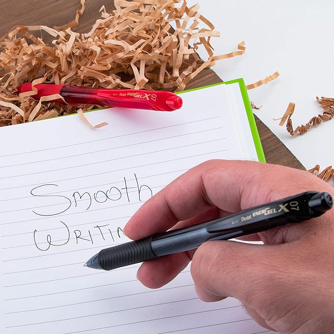 Pentel Energel-X Pastel Barrels Retractable, Medium Line, Assorted Ink Colors Pack of 6 (BL107FBP6M)