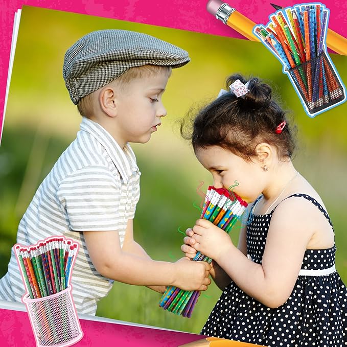 Gersoniel 240 Pcs Scented Pencils Bulk for Kids Inspirational Motivational Cute Fun Fruit Wood Smelly Graphite Pencils with Erasers for School Classroom Office Students Girls Boys Gifts Supplies