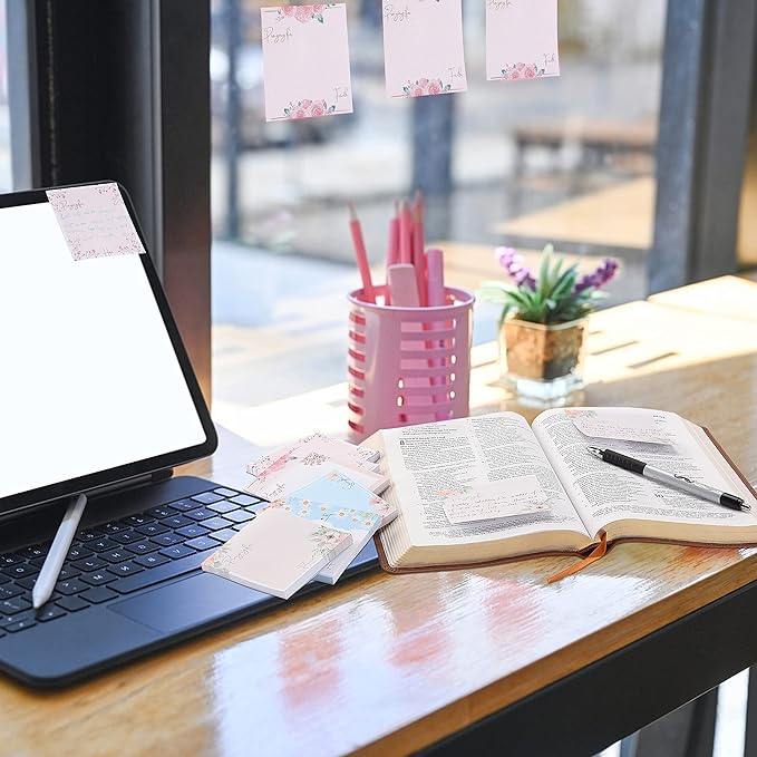 Mr. Pen- Floral Sticky Notes, 3'x3', 12 Pads, Aesthetic Colorful Sticky Notes in Bulk