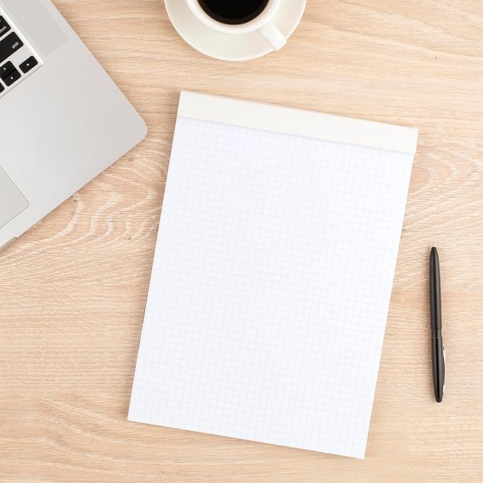 Cambridge Notebook, Business Notebook, 11" X 8.5", 70 Sheets, Quad Ruled, Wirebound, Ivory Paper (06194)