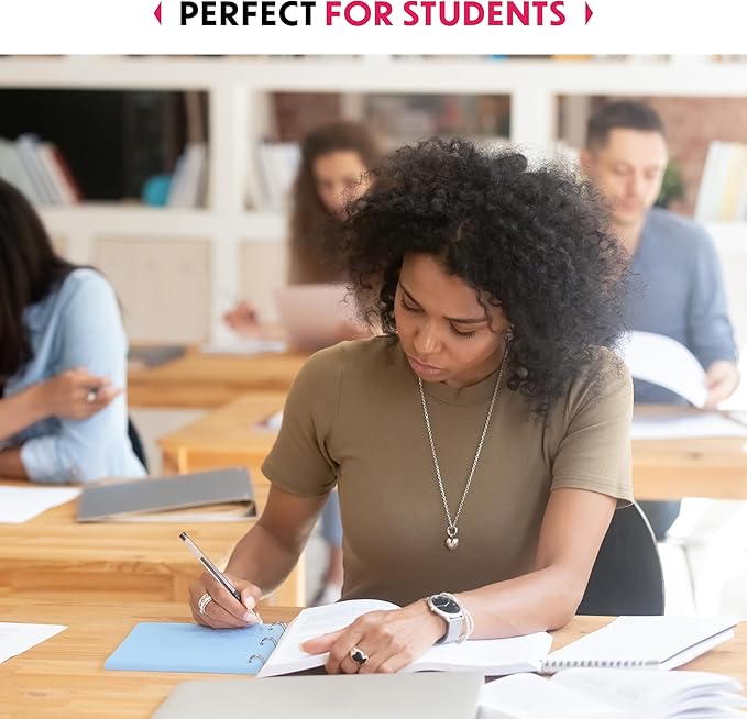 Colored Loose Leaf Paper, Wide Ruled, 400 Sheets (100/Pack) Filler Paper for Writing Notes - School, College, Office - 3 Hole-Punch Lined Sheets for Ring Binders, Pocket Folders - 8 x 10.5