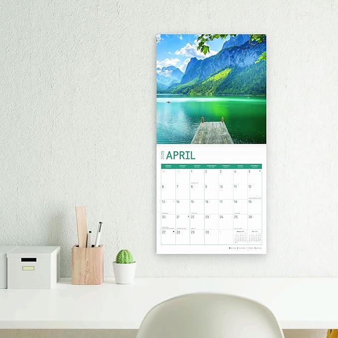 2025 Austria Monthly Wall Calendar by Bright Day, 12 x 12 Inch Beautiful Landscape Photography Gift