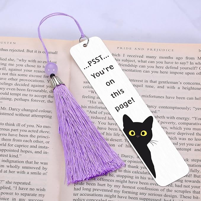 Cat Bookmark, Funny Bookmarks for Women, Bookmarks for Women, Stocking Stuffers for Teens, Christmas Bookmarks, Book Marks for Reading Women, Cute Bookmarks, Gifts for Cat Lovers for Women
