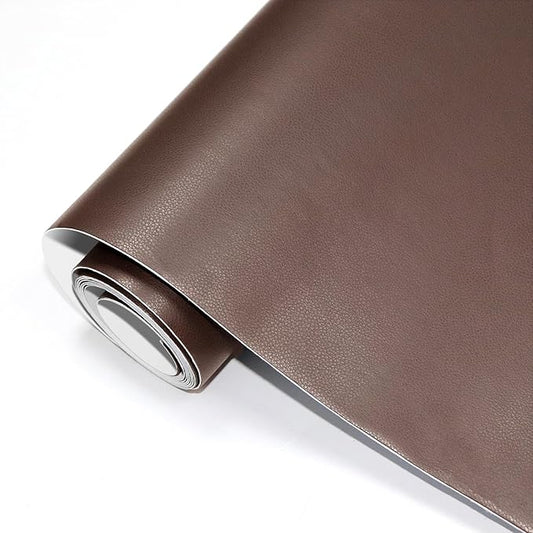 CHEIGHY Self-Adhesive Leather Repair Patch Kit for Furniture, Sofas, Car Seats, Chairs, Shoes - 3.9x79 Inch Light Brwon PU Leather Repair Tape for Couch (Waterproof, Durable, Easy to Use)