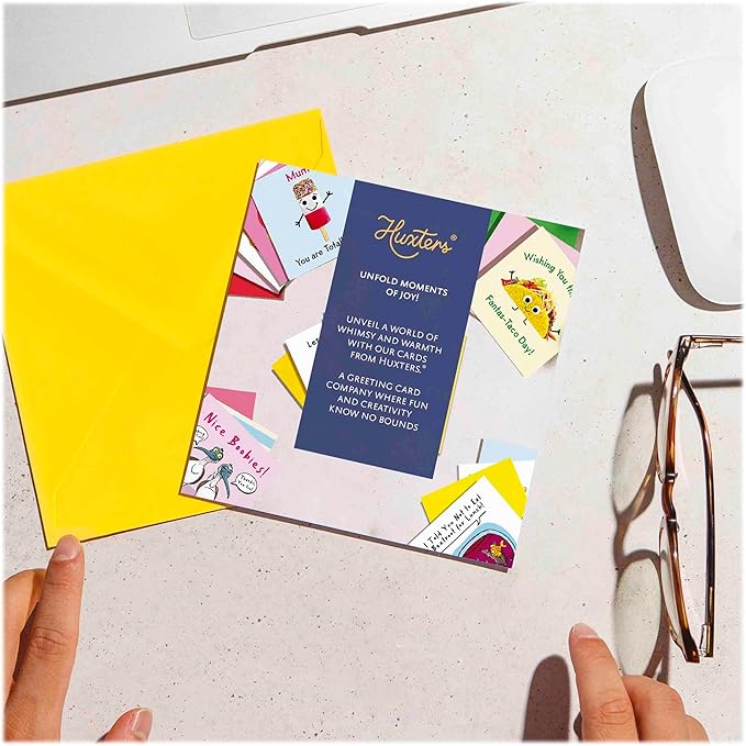 Huxters Funny Birthday Card for Him Men and Her Women Borng Before Internet Letter - Fun Joke Greeting Card for Dad Brother Uncle Mom Sister Auntie - - 17 by 12cm (National Investigation)