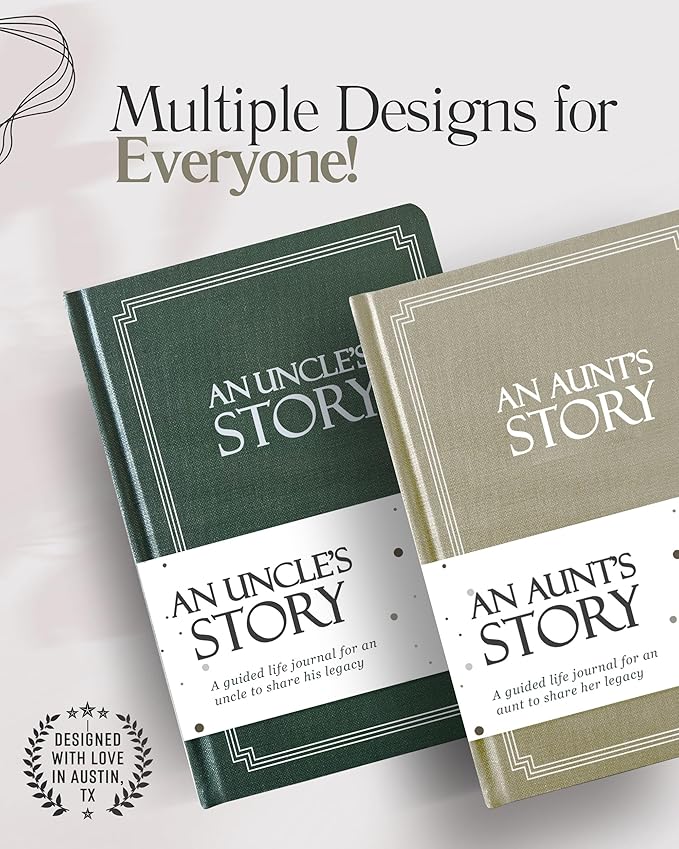 Aunt's Life Story Journal (Hardcover): A Meaningful Keepsake for Aunt to Share Her Journey and Memories, Book Includes 250+ Prompt Questions, Sentimental Gifts Idea, Mother's Day, Birthday & Christmas