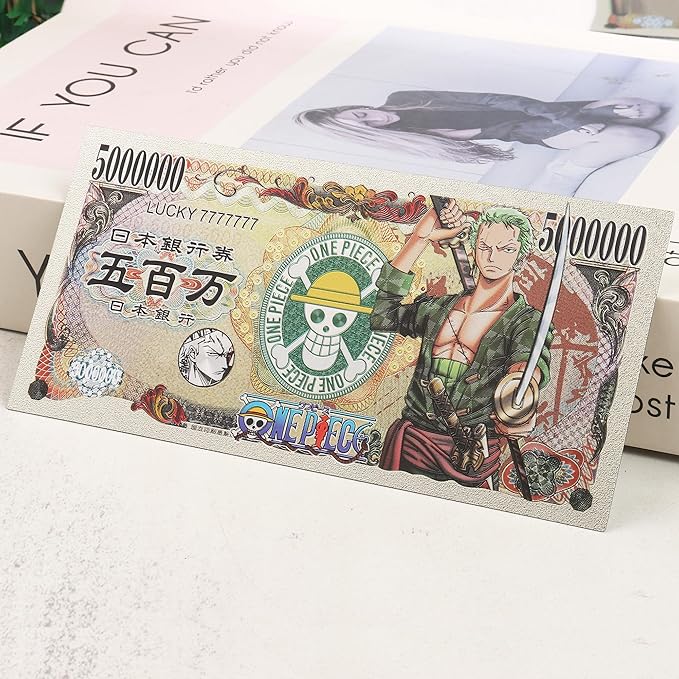 Silver Japanese Anime ONE Piece Edition Bookmarks, Collectibles, banknotes and Gifts.