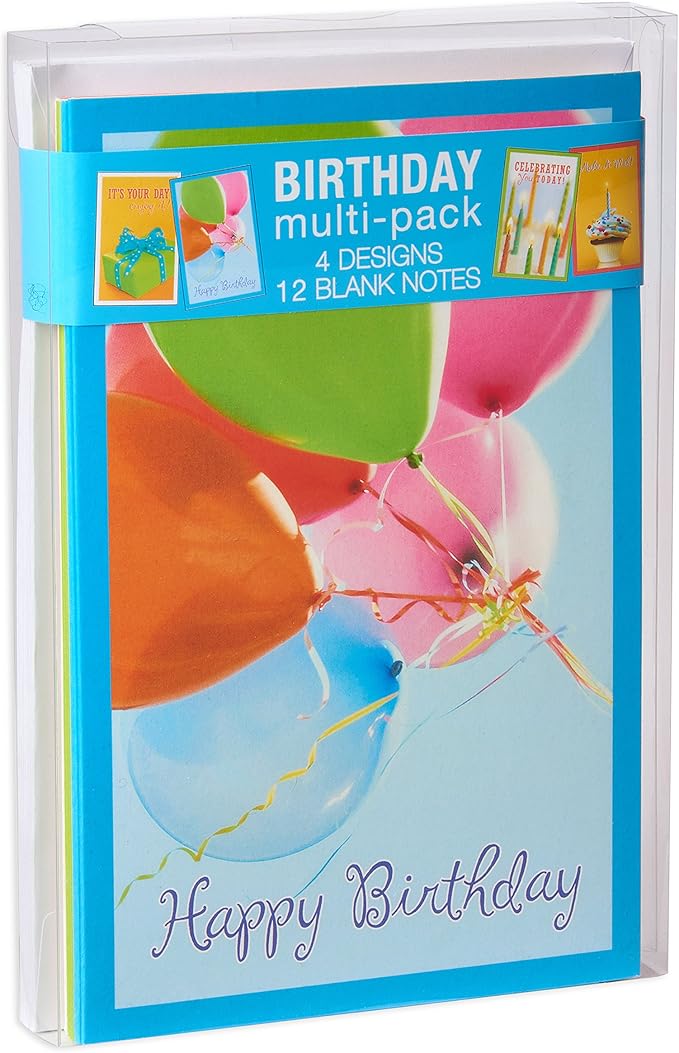 American Greetings Birthday Cards Assortment, Bright and Bold Photography (12-Count)