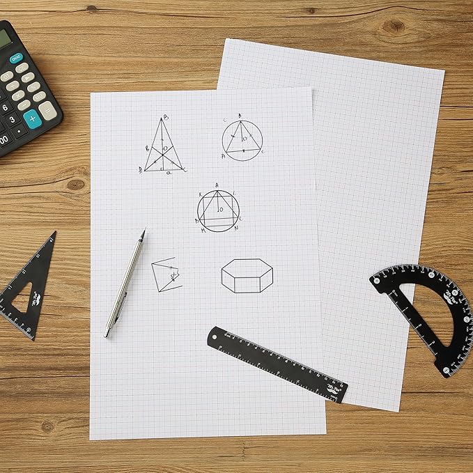 Mr. Pen- Graph Paper, 22 Sheets, 17"x11", 4x4 (4 Squares Per Inch), Colored Lined, graphing paper, grid paper, graph paper pad, 1/4 graph paper 1/4 inch grid, drafting paper, large graph paper