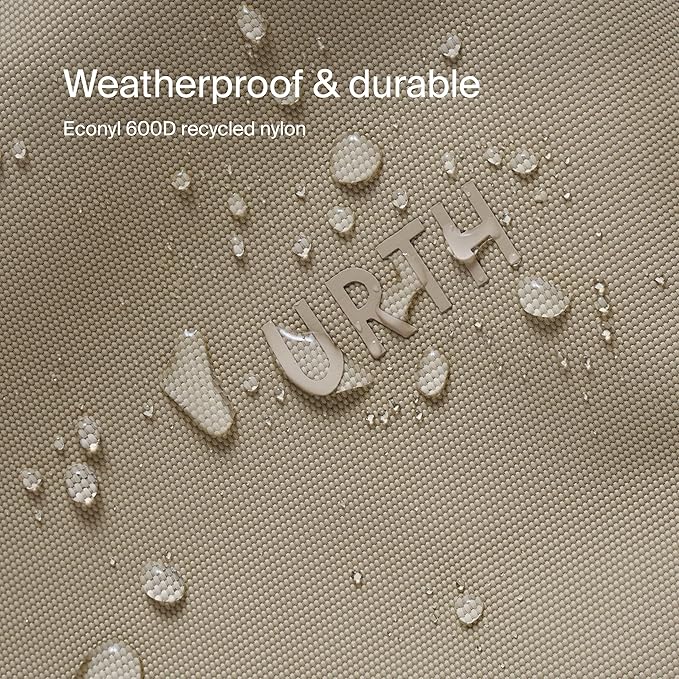 Urth Naos Laptop Sleeve - 13-14 Inch Padded, Water Resistant, Recycled Laptop Case Compatible with MacBook Air/Pro in Beige