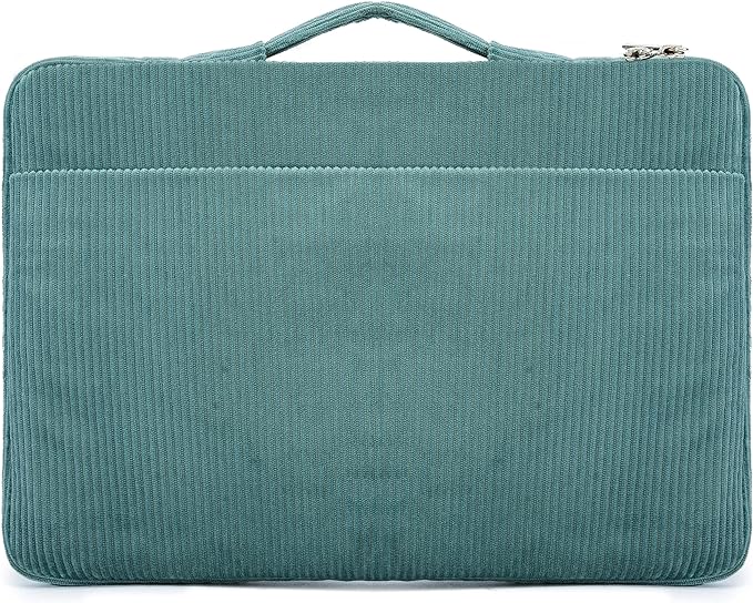 Kinmac Corduroy 360° Protective Water Resistant Laptop Case Bag Sleeve for 12 inch-13.3 inch Laptop and Surface Pro,MacBook Pro 13",MacBook 12",New MacBook Air 13" Retina,iPad Pro 12.9 (Green)