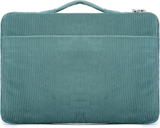 Kinmac Corduroy 360° Protective Water Resistant Laptop Case Bag Sleeve Compatible with LG Gram 16 inch and 15.6 inch-16 inch Laptop (Green)