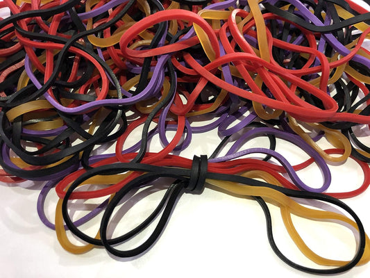 Rubber Bands, Size 117 (7" x 1/8''), Colorful Non Latex Large Rubber Band Bulk Elastic Stretchable, Durable Elastic Band Loops for Files Folders Bank Paper Bills Money, Office or Home use, 50g/Bag