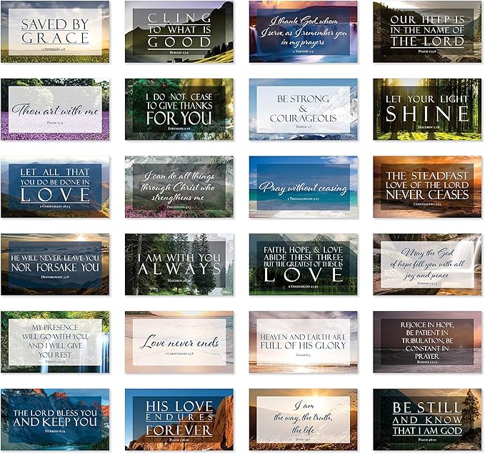 JBH Creations Share a Verse Bible Cards with Full Scripture - Pack of 48