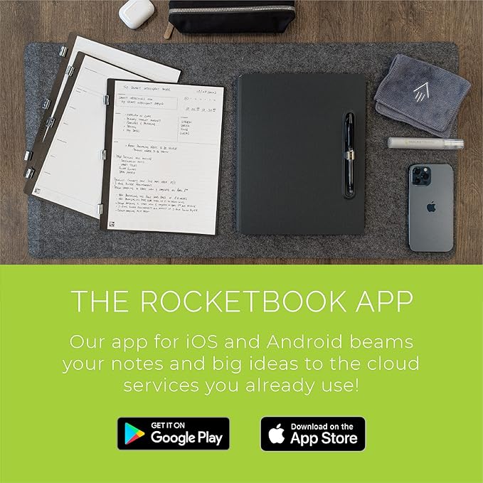 Rocketbook Pro Daily To Do Page Pack | Scannable Pro Pages for To Do Lists and Agendas - Write, Scan, Erase, Reuse | 20 Sheets | Executive Size: 6 in x 8.8 in