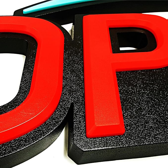 32'' X 17'' New Jumbo ULTRA BRIGHT LED Open Sign — Remote Controlled — Dynamic Light Modes — Enhance Your Business Presence [Red/Blue]