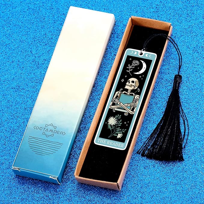 Octamber Bookmarks for Women Men, Christmas Bookmarks, Book Lovers Gifts, Mens Stocking Stuffers, Stocking Stuffers for Adults Funny Bookmarks, Cute Bookmarks for Women, Bookish Gifts, Gothic Gifts