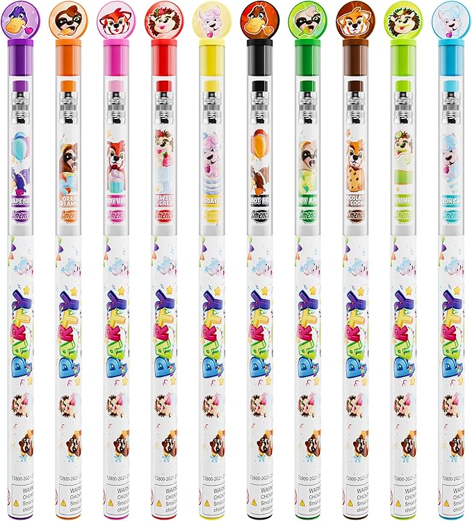 Party Smencils - Patented Gourmet Scented Graphite HB #2 Pencils made from Recycled Newspapers, 10 Count, Gifts for Kids, School Supplies