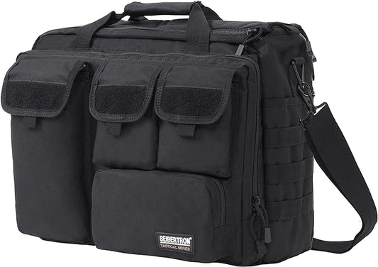 Seibertron Pro-Multifunction Shoulder Messenger Bag Fit for 17.3" Laptop Black