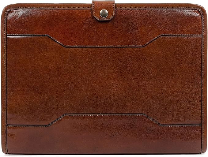 Time Resistance Leather Portfolio - A4 Business Folder - Document Organizer Folio - Case for 13" Laptop - Gift Box Included