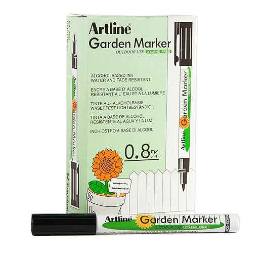 Garden Marker | Water Resistant | Quick Dry Ink Great For Outside Use (12 Markers)