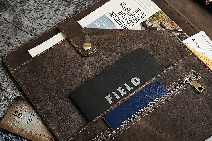 Personalized Leather Portfolio for Men, Engraved Leather Clipboard Portfolio Binder, Custom Leather Resume Padfolio for Women, Christmas Gift for His/Her (Clipboard, Grey-Custom)