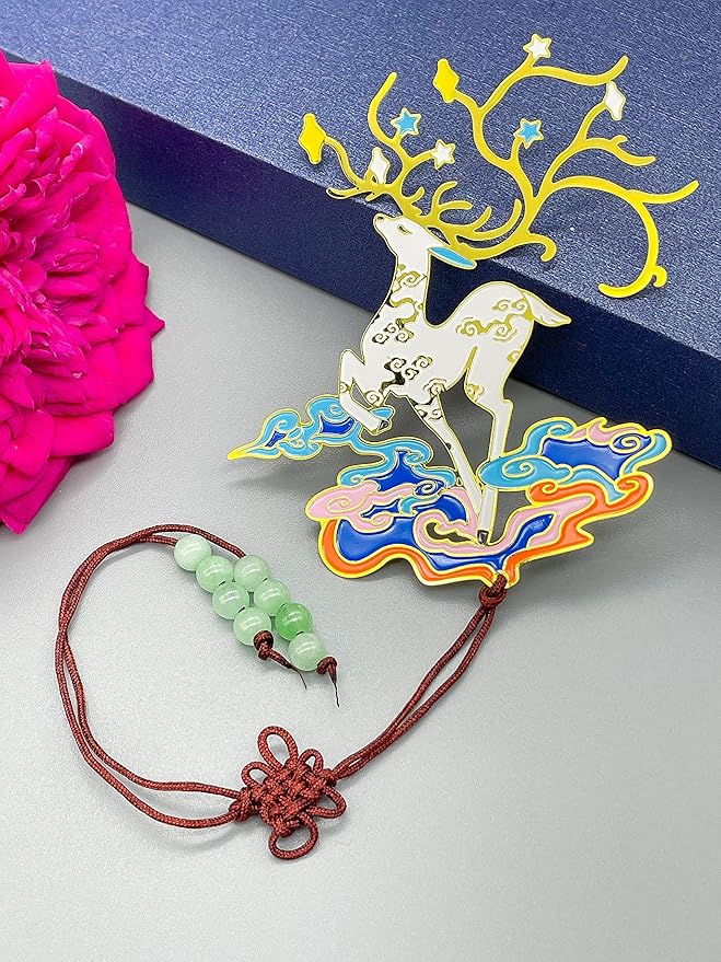 Metal Bookmark Deer Graduation Gift Father's Day Gift Party Favor Birthday Friendship Stationery Gifts for Book Lovers Teacher Student Girl Friends