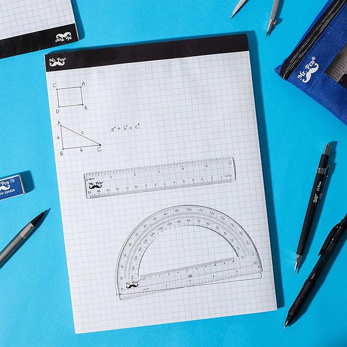 Mr. Pen Graph Paper, Grid Paper, 4x4 (4 Squares per inch), 11"x8.5", 55 Sheet