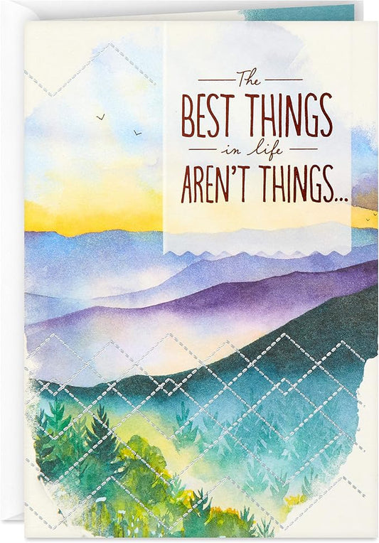 Hallmark Birthday Card (Watercolor Mountains)