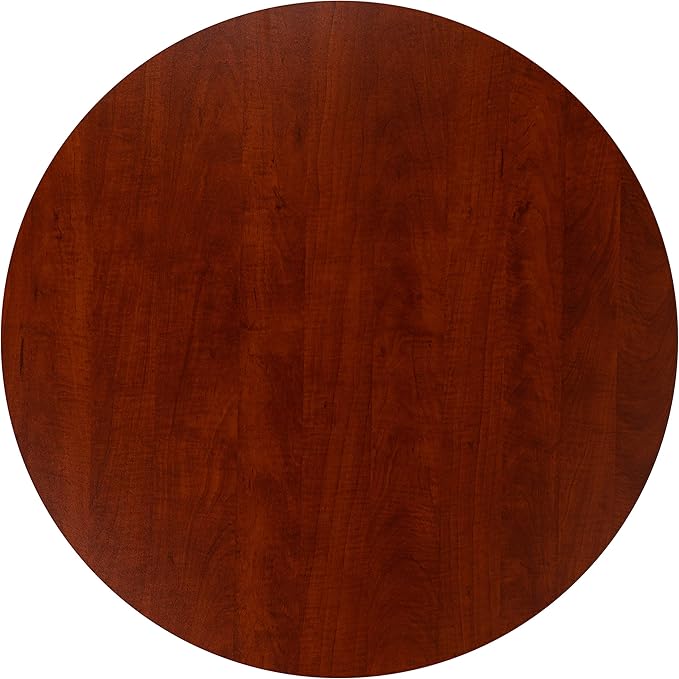 Flash Furniture Chapman 36" Round Multipurpose Conference Table, Business Meeting Table for Office and Conference Rooms, Cherry