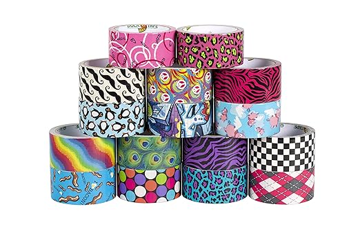 Duck Brand Duck Printed Duct Tape, Checker, 1.88 Inches x 10 Yards, Single Roll (280410)
