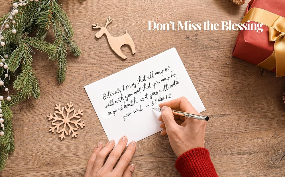 | The Way He Leads | Christian Greeting Cards Set of 6 with Envelopes | Scripture Biblical Cards, Jesus Decor Christian Gifts for Women, Religious Gifts Christian Décor (5"x7")