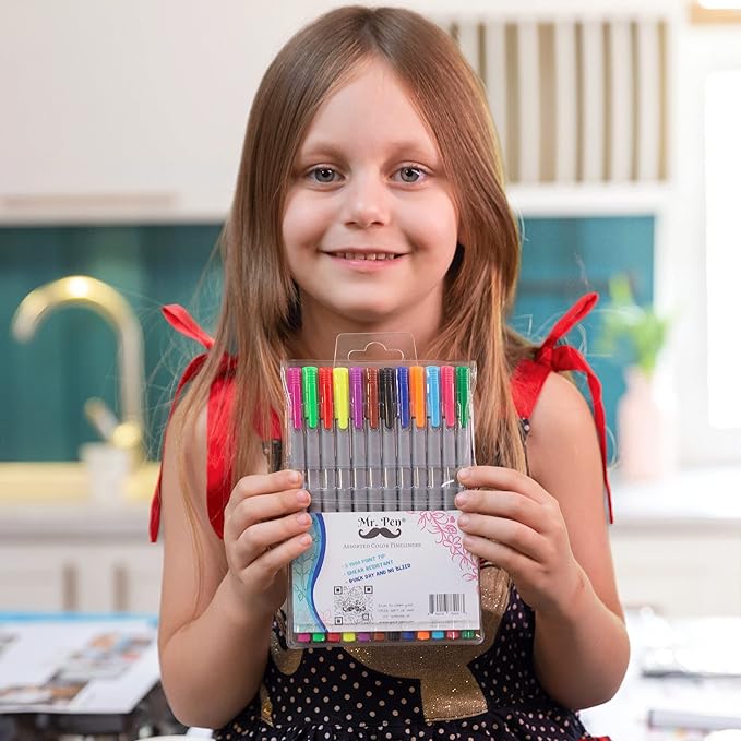 Mr. Pen- Fineliner Pens, 12 Pack, Pens Fine Point, Colored Pens, Bible Journaling Pens, Journals Supplies, School Supplies, Pen Set, Art Pens, Writing Pens, Fine Tip Markers