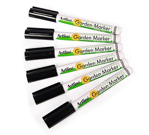 artline-EK780 Artline Garden Markers - Quick Dry Ink for Outdoor Use - Water and Sun Resistant Ink (Pack of 6)