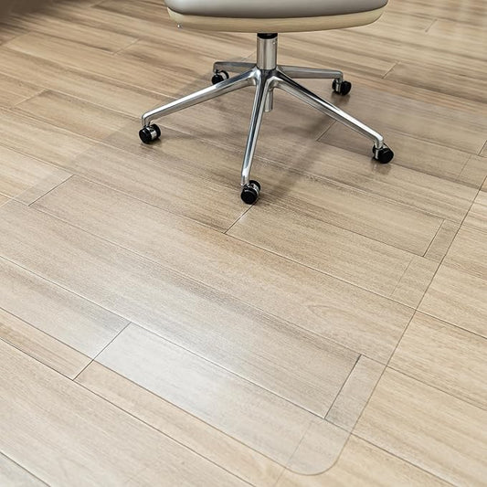 Office Chair Mat for Hardwood Floor, Plastic Floor Mat with Non-Slip Texture, Rectangle Hard Floor Desk Chair Mat with Milled Edge (36"x48" inch)