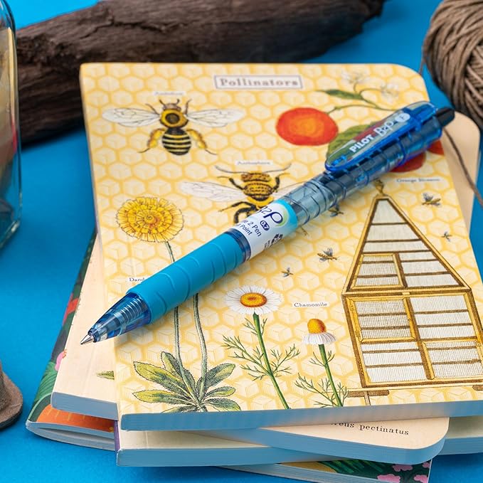 PILOT B2P - Bottle to Pen Refillable & Retractable Ball Point Pen Made From Recycled Bottles, Fine Point, Black Ink, 5-Pack (32612)