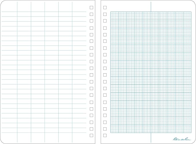 Rite In The Rain Weatherproof Side Spiral Notebook, 4.625" x 7", Yellow Cover, Metric Field Pattern (No. 363)