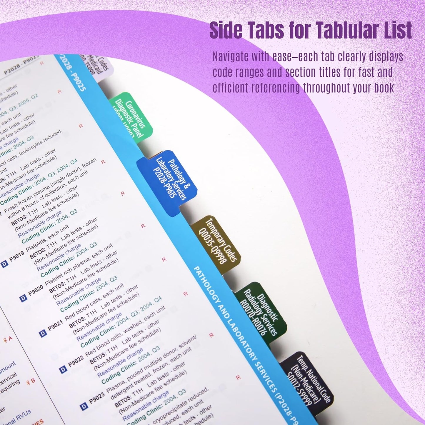 Index Tabs for HCPCS Level II Expert 2025 (AAPC Version), Laminated and Color-Coded HCPCS 2025 Book Tabs, with Clear Alignment Guide and Bookmark (Book NOT Included)